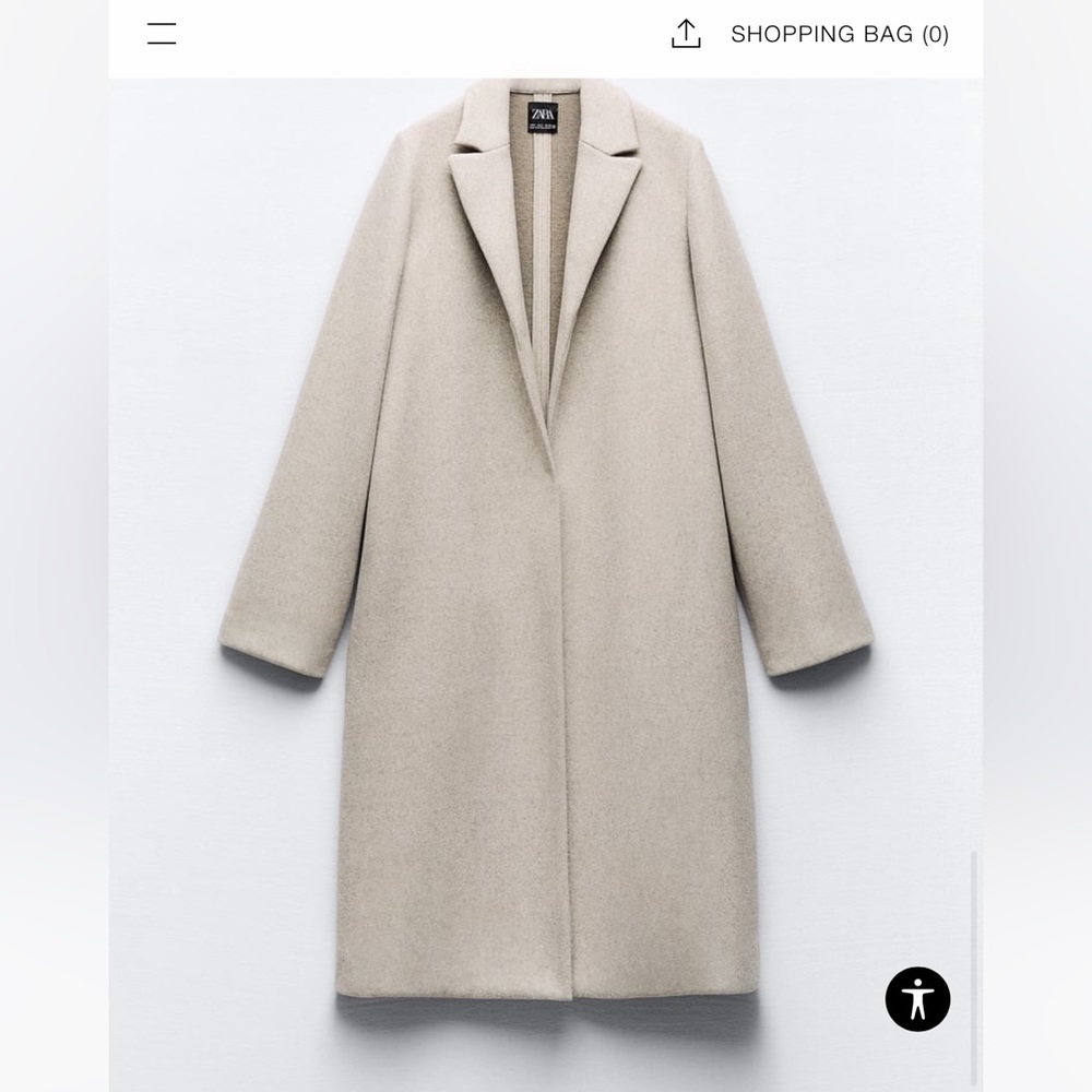 Zara felt texture coat